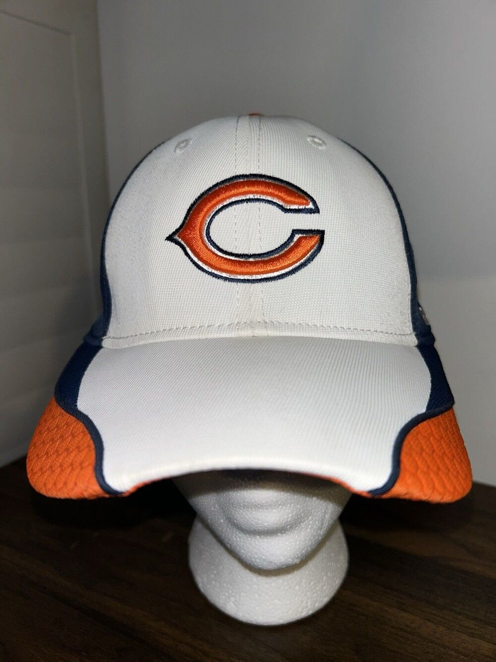 Reebok Chicago Bears NFL White Navy Orange Team Logo Cap Hat